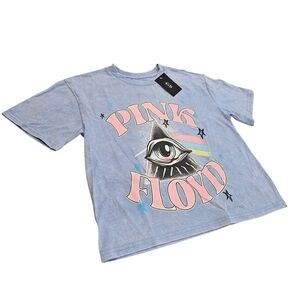 NWT - Pink Floyd - Blue Acid Wash Short Sleeve Graphic Tee - Size Small